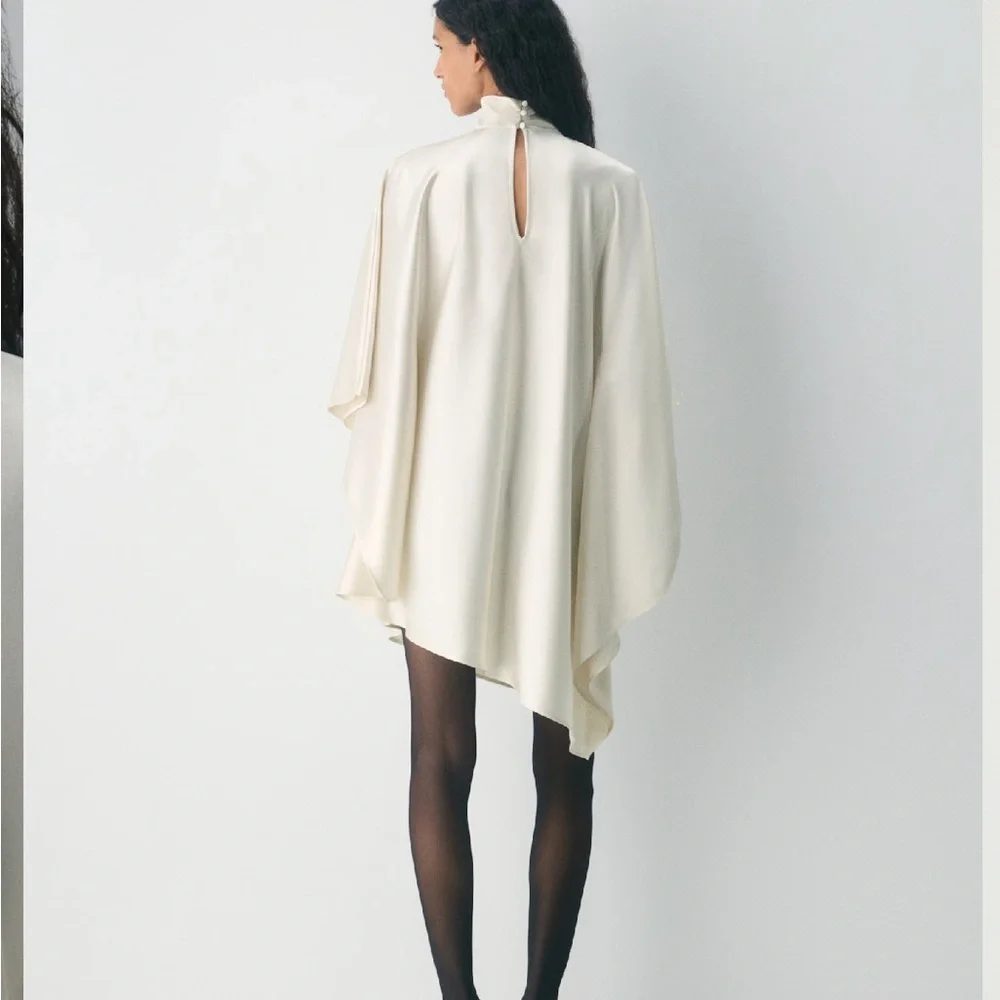 Elegant Cream Women's Dress - Picture 5 of 5